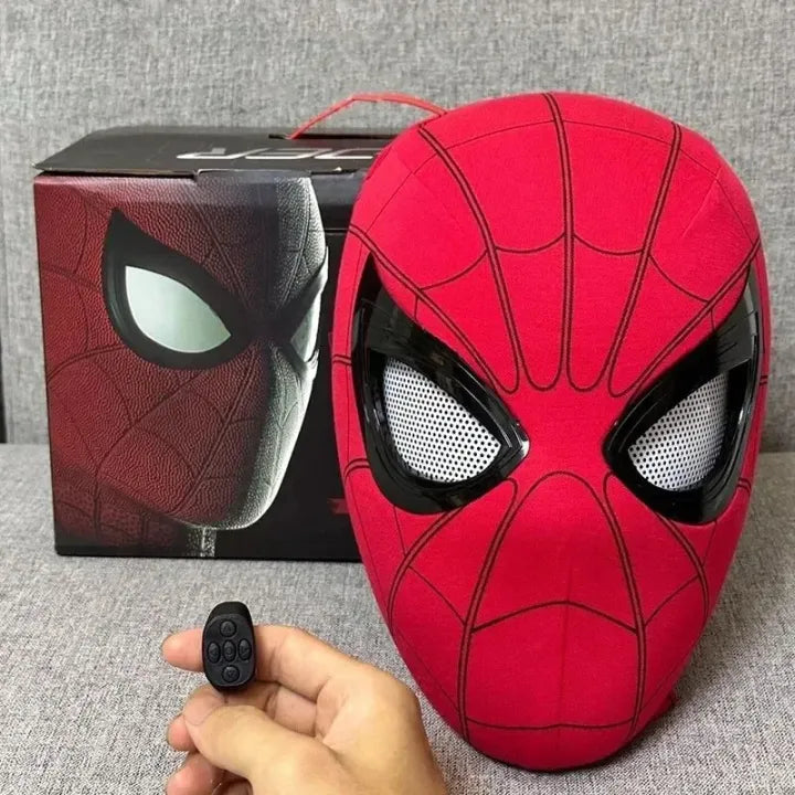 Spider-Man Moving Eyes Mask - Remote Control Wearable Cosplay Helmet