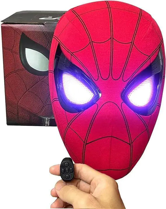 Spider-Man Moving Eyes Mask - Remote Control Wearable Cosplay Helmet